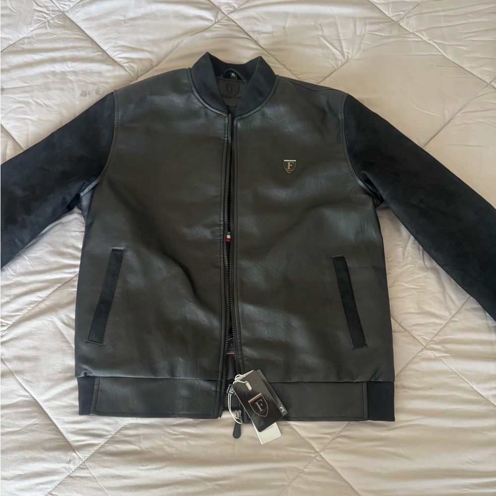 Ferrari Dark Gray Bomber Jacket